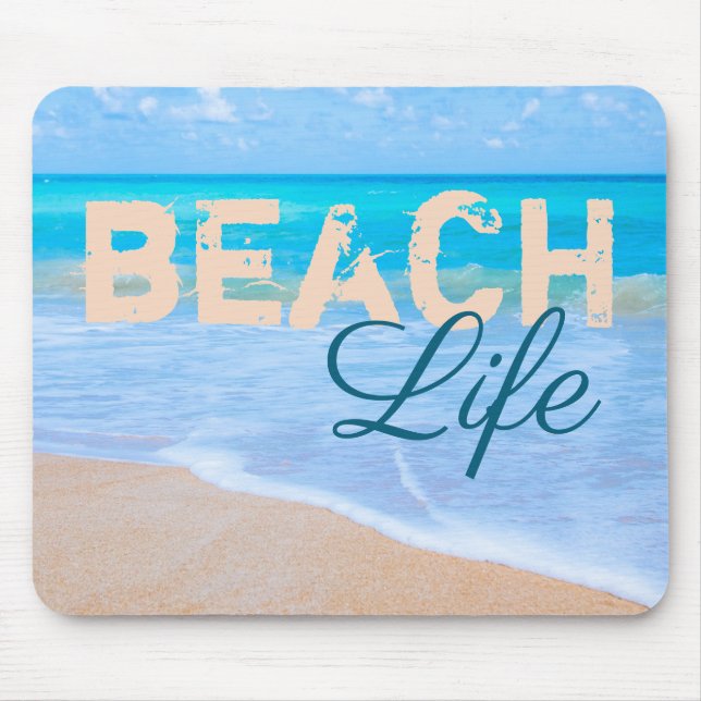 Tapis De Souris Beach Life. Belle mer aquatique et plages tropical (Devant)