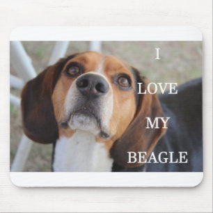 Tapis De Souris beagle amour w pic noir rouge blanc