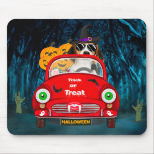 Tapis De Souris Beagle Chien Conduite voiture effrayant