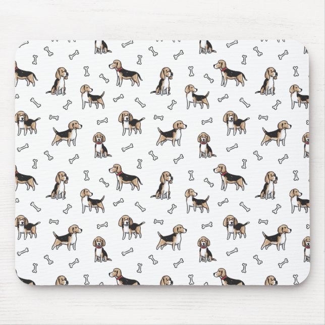 Tapis De Souris Beagle chiens motif (Devant)