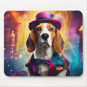Tapis De Souris Beagle en costume vibrant