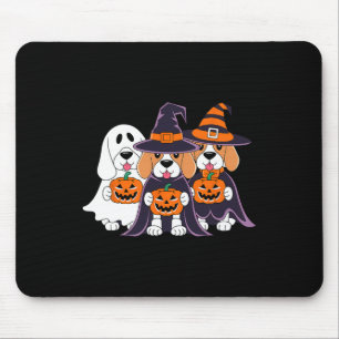 Tapis De Souris Beagle Ghost Citrouille Halloween Conception Pour 
