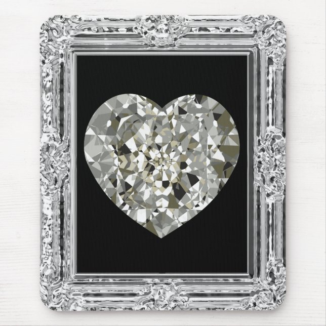 Tapis De Souris Beau coeur des diamants Mousepad (Devant)