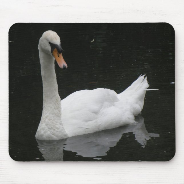 Tapis De Souris Beau cygne blanc Mousepad (Devant)