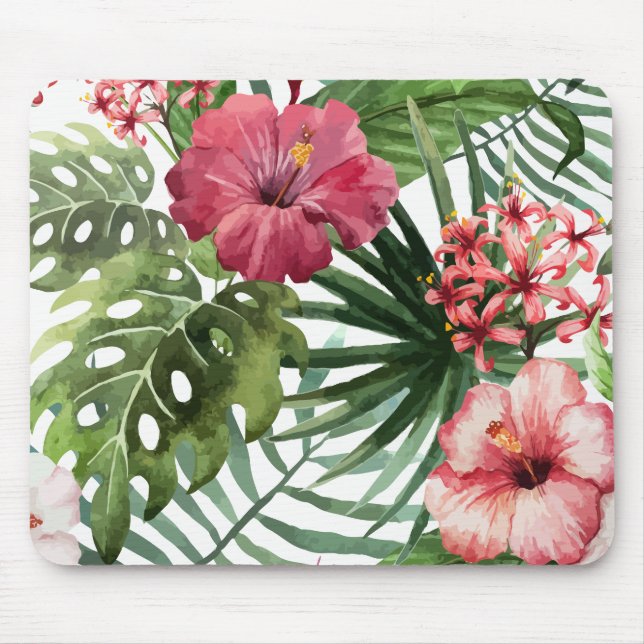 Tapis De Souris Beau et élégant | floral tropical Mousepad (Devant)