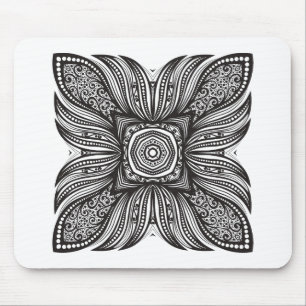 Tapis De Souris Beau griffonnage de carré de décor