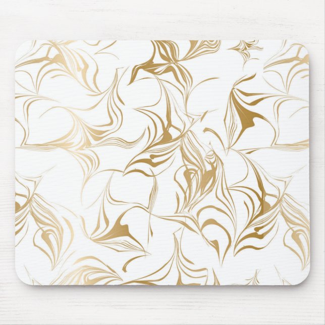 Tapis De Souris Beau motif d'or abstrait (Devant)