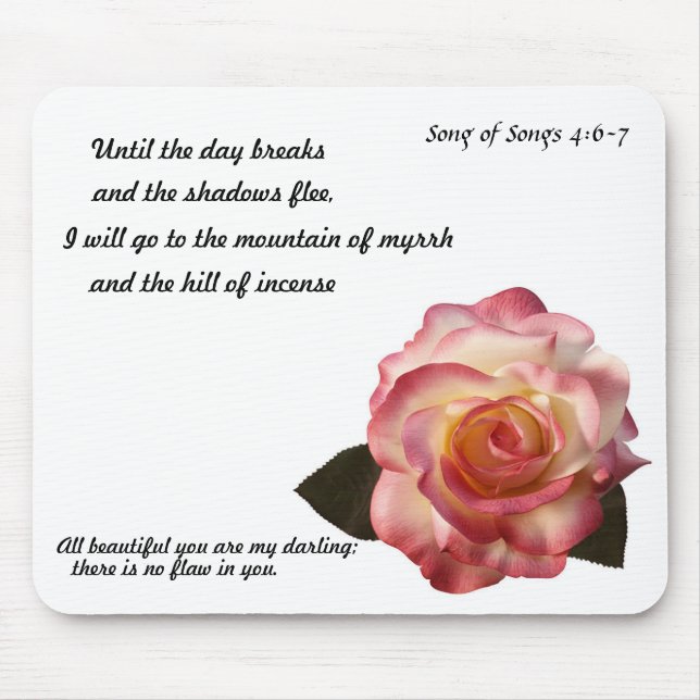 Tapis De Souris Beau Rose Mousepad. (Devant)