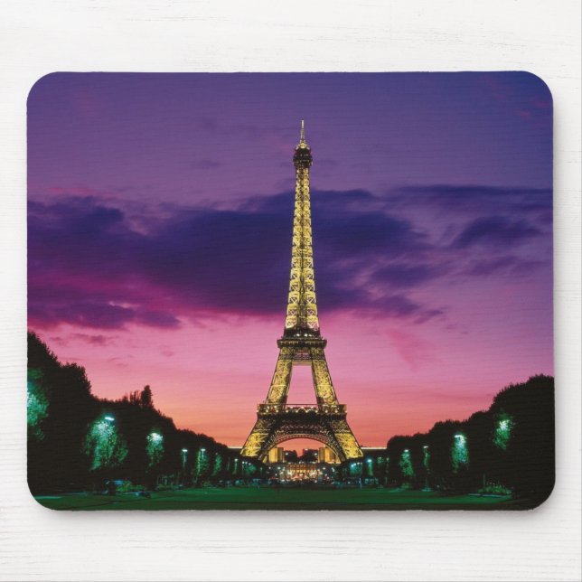 Tapis De Souris Beau Tour Eiffel de Paris la nuit (Devant)