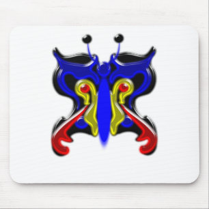 Tapis De Souris Beau verre d'icône papillon