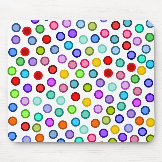 Tapis De Souris Beaucoup de cercles colorés (Devant)