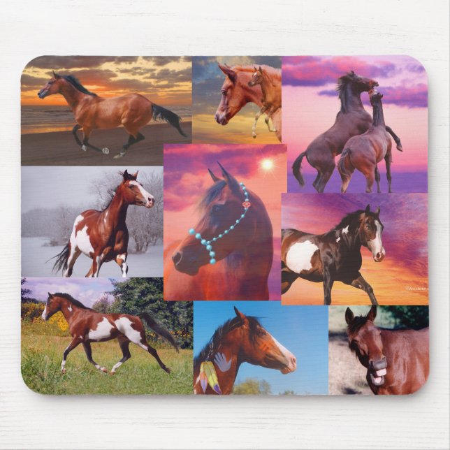 Tapis De Souris Beaucoup de chevaux Mousepad (Devant)