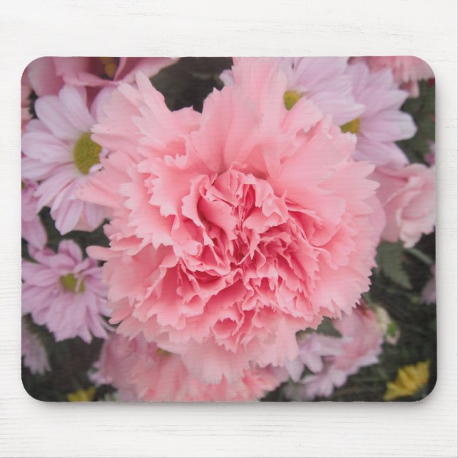 Tapis De Souris Beauté de l'oeillet rose Mousepad (Devant)