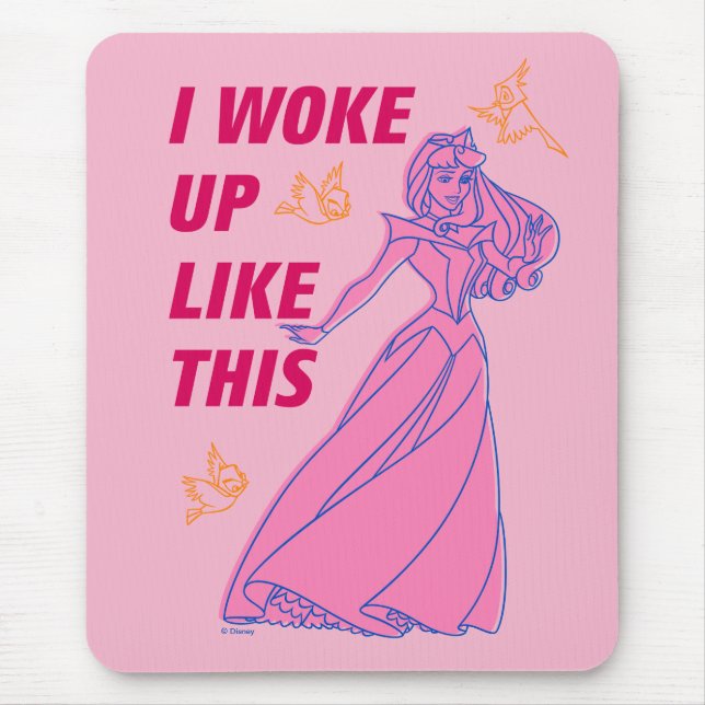 Tapis De Souris Beauté Dormante "Je Me Suis Réveillé Comme Ça" (Devant)