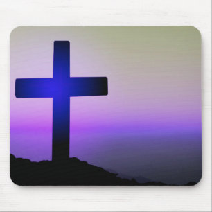 Tapis De Souris Beautiful Cross Purple Sky