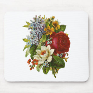 Tapis De Souris Beautiful Romantic Summer Bouquet with Red Rose