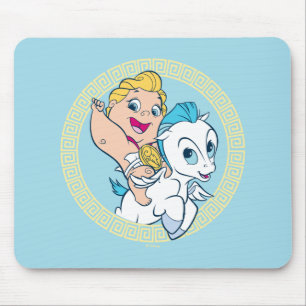 Tapis de souris Bébé Hercule chevauchant Pégase