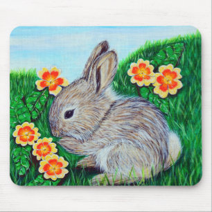 Tapis De Souris Bébé mignon peinture lapin