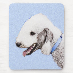 Tapis De Souris Bedlington Terrier Peinture - Art Chien original