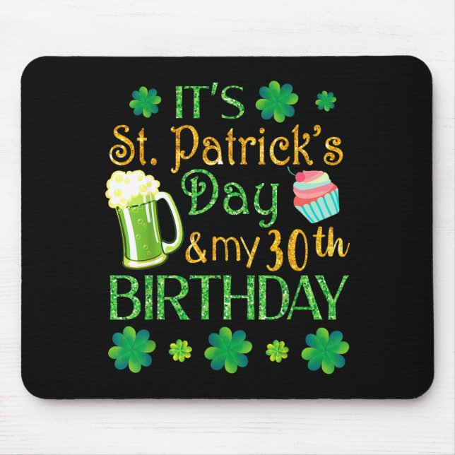Tapis De Souris Beer Cake &amp; Shamrocks It's St Patrick Day &amp (Devant)