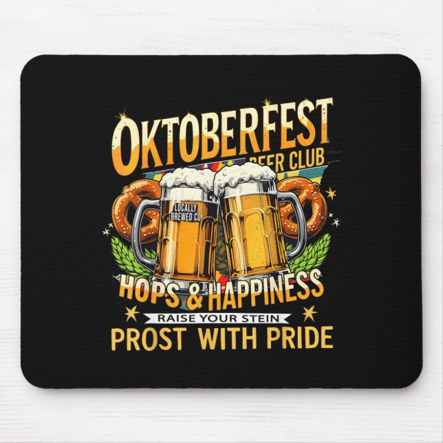 Tapis De Souris Beer Club Prost With Pride Gift Drinking Team  (Devant)