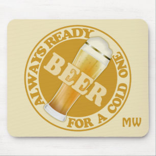 Tapis De Souris BEER monogramme personnalisé mousepad