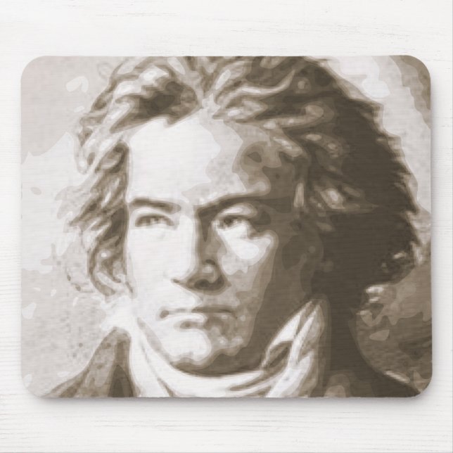 Tapis De Souris Beethoven À Sepia (Devant)