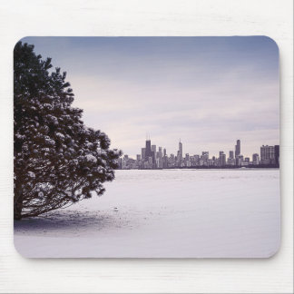 Tapis De Souris bel hiver Chicago - mousepads