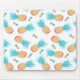 Tapis De Souris Belle aquarelle Motif d'ananas à fruits tropicaux