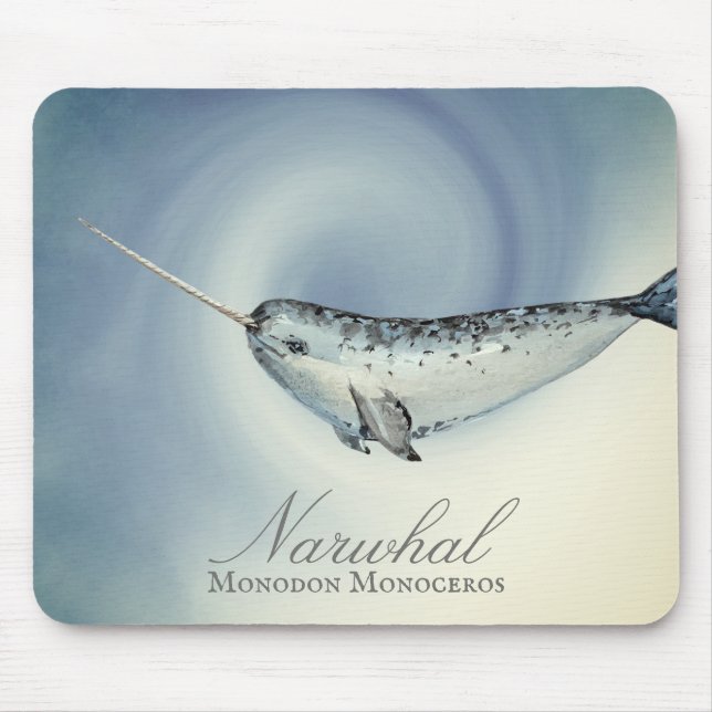 Tapis De Souris Belle baleine Narwhal, Monodon Monoceros (Devant)