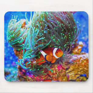 Tapis De Souris Belle barrière de corail avec poisson clown