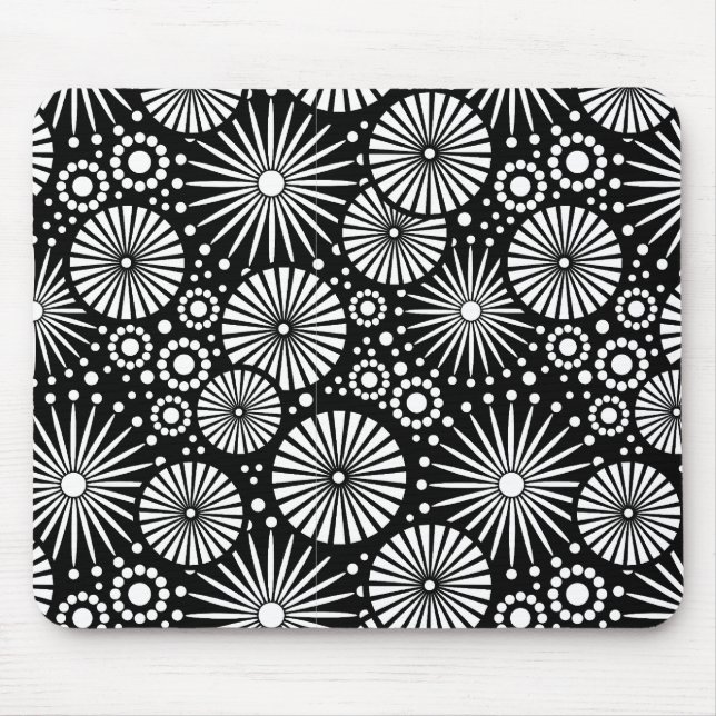 Tapis De Souris Belle bouche noire et blanche (Devant)