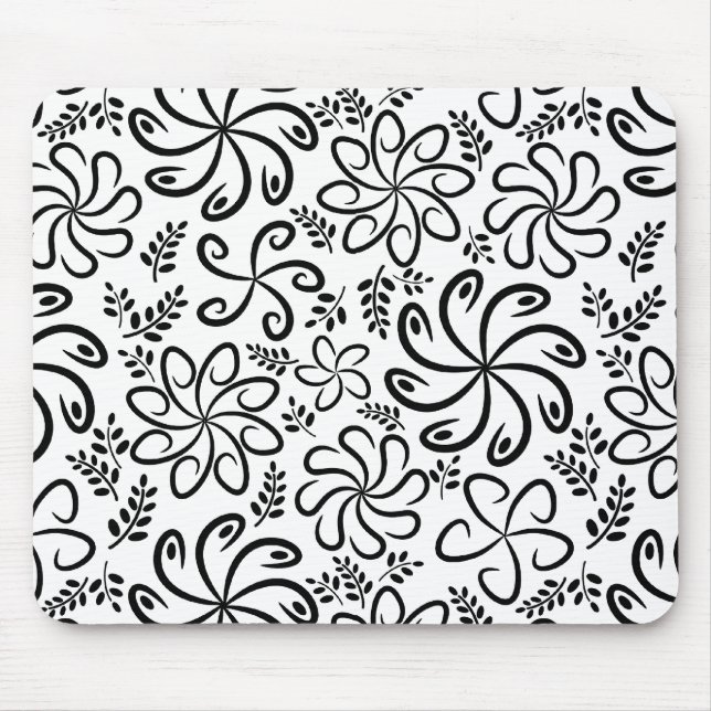 Tapis De Souris Belle bouche noire et blanche (Devant)
