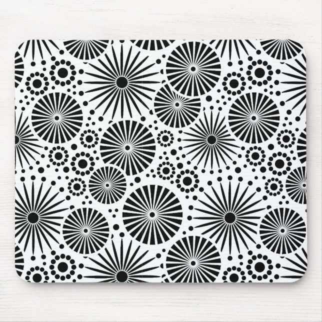 Tapis De Souris Belle bouche noire et blanche (Devant)