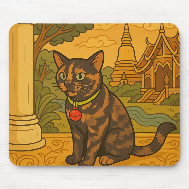 Tapis De Souris Belle Chat Siam Mousepad (Devant)