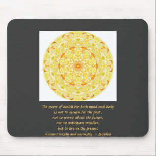 Tapis De Souris Belle citation bouddhiste avec Mandela vibrant