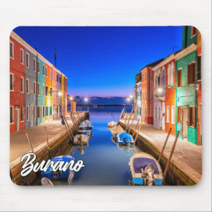 Tapis De Souris Belle Île de Burano, Italie
