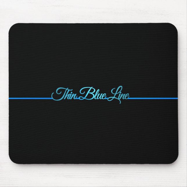 Tapis De Souris Belle Ligne Bleue Fin Élégante (Devant)