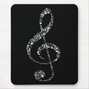 Tapis De Souris Belle musique blanche cool