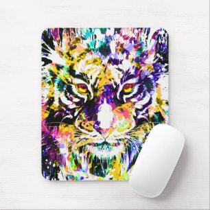 Tapis De Souris Belle Souris De Tigre   Orange Tiger Mousepad