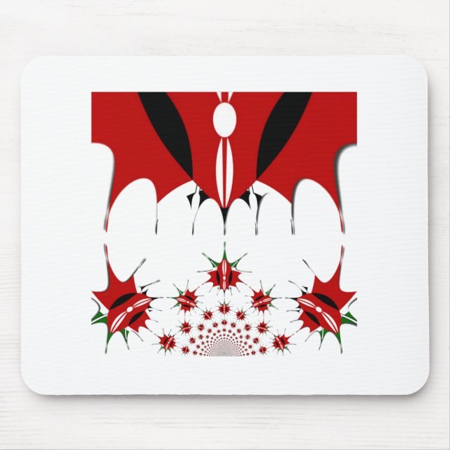 Tapis De Souris Belle Tapisserie du Kenya : Papillon du drapeau du (Devant)