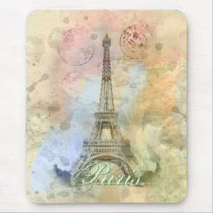 Tapis De Souris Belle tour Eiffel vintage à la mode