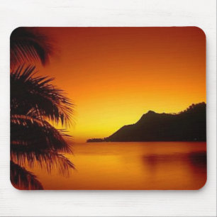 Tapis De Souris Belle vue de plage de coucher du soleil