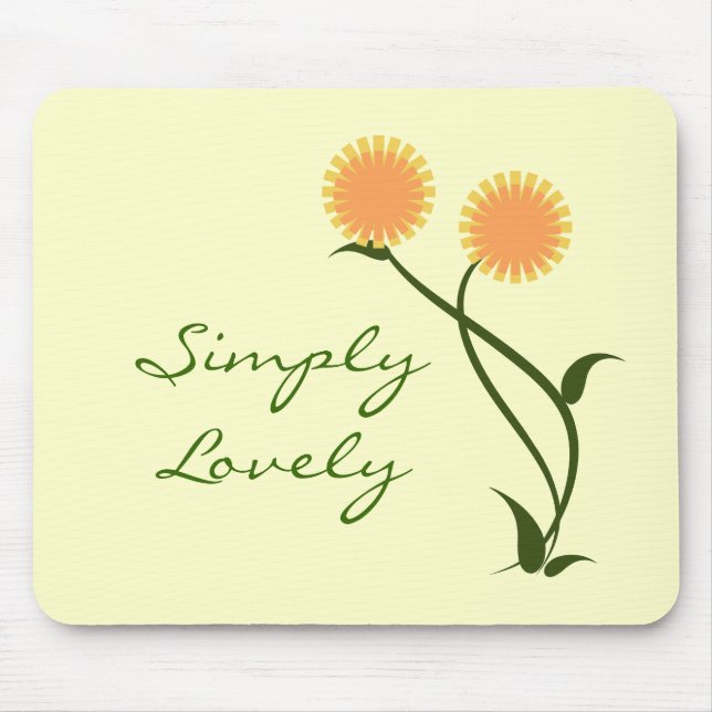 Tapis De Souris Belles Blooms Mousepad, Orange (Devant)