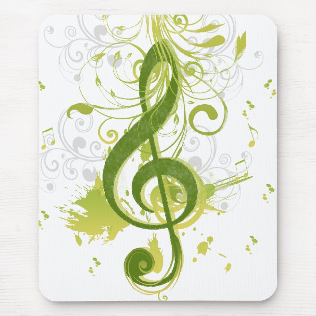 Tapis De Souris Belles notes musicales cool avec éclat (Devant)