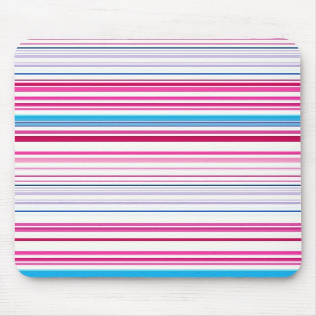 Tapis De Souris Belles rayures rose bleue (Devant)