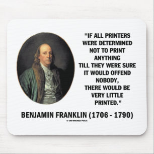 Tapis De Souris Ben Franklin Imprimantes Pour Ne Pas Imprimer Cita
