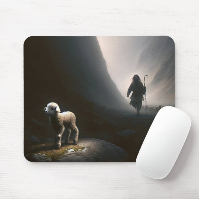 Tapis De Souris Berger à la recherche d'un agneau perdu (Avec souris)
