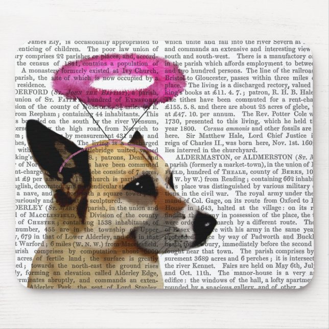 Tapis De Souris Berger Allemand Avec Halo Rose (Devant)