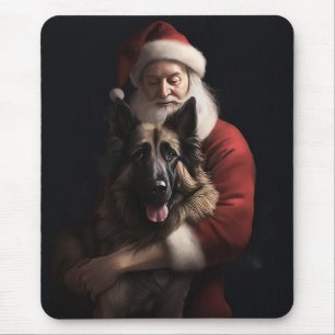 Tapis De Souris Berger belge Saint-Nicolas Fêtes de Noël